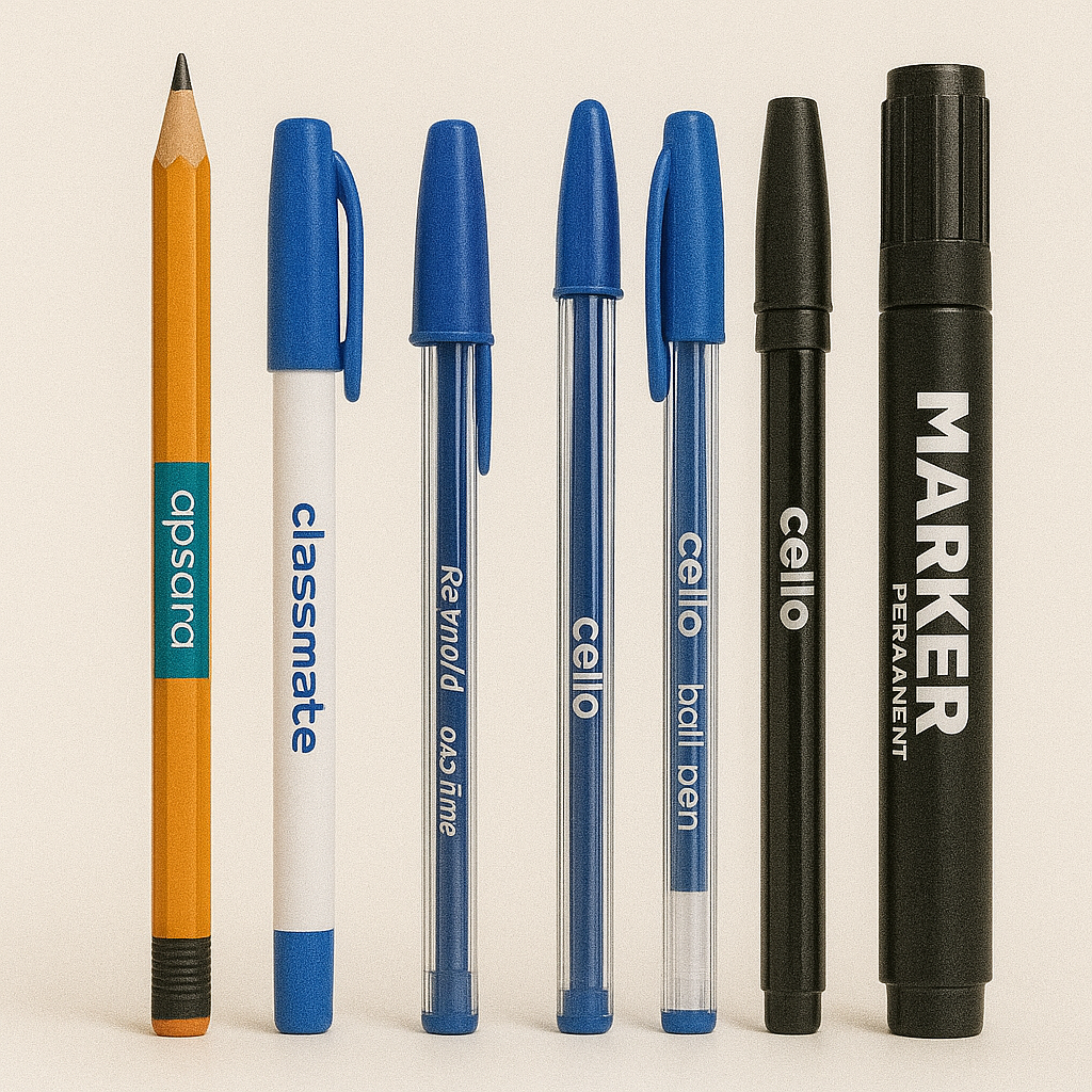 Pencil, Pens and Markers